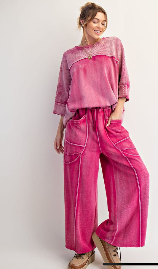 MONKEY WASHED TERRY PANTS OR MONKEY WASHED TERRY KNIT TOP