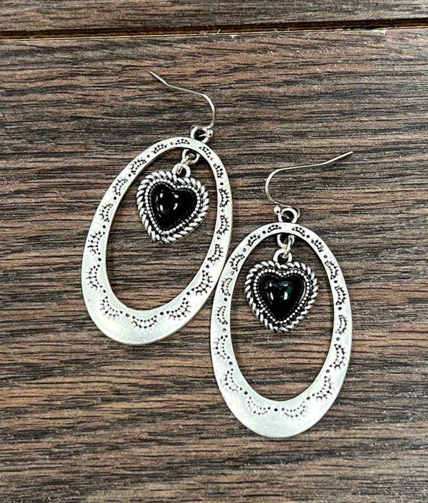 724918, Aztec Heart Earrings