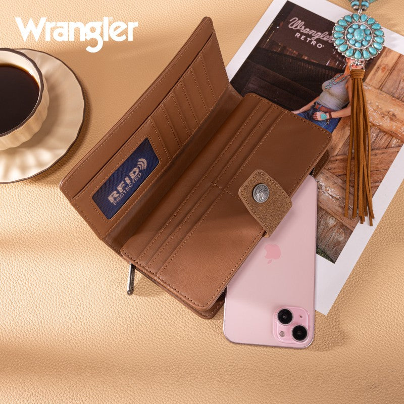 Wrangler’s Western Floral Tooled Wallet