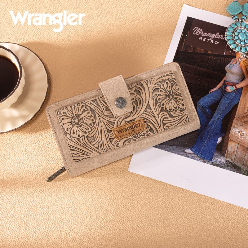 Wrangler’s Western Floral Tooled Wallet