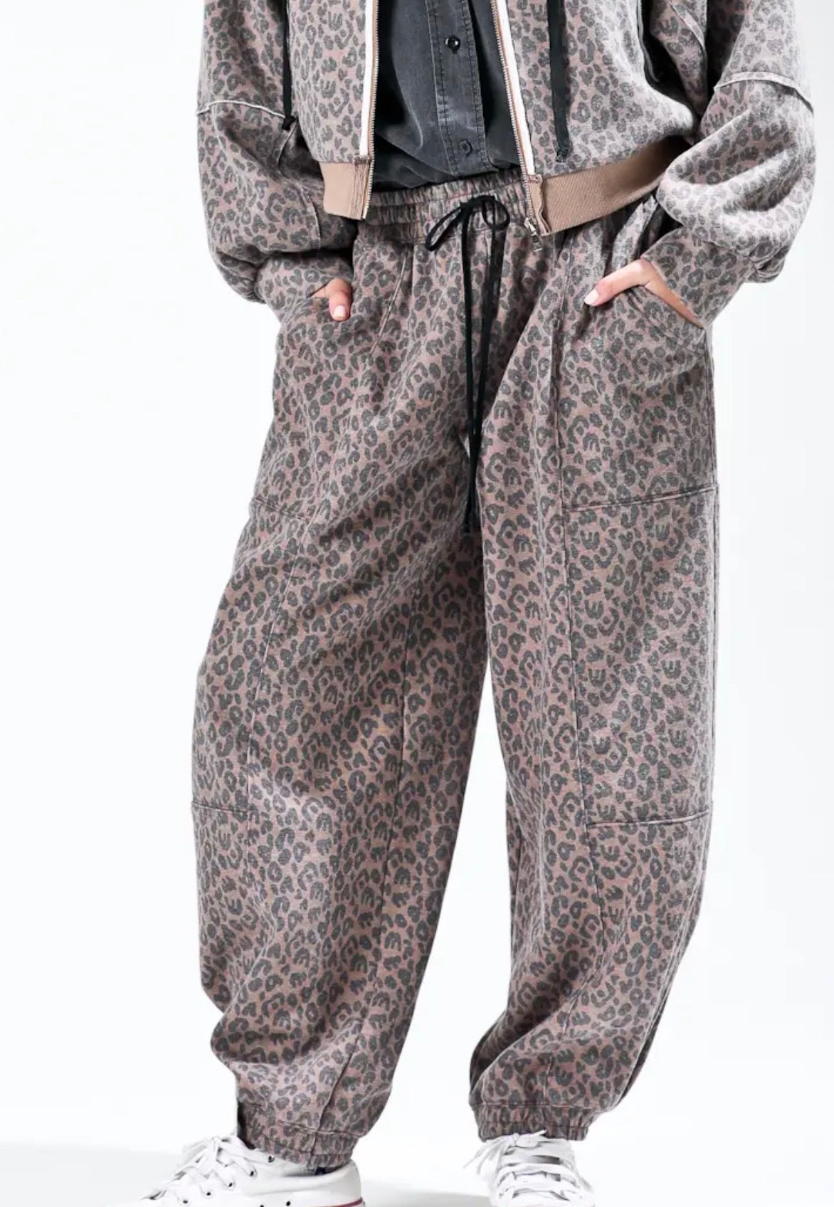 Lola Leopard Printed Sweat Pants