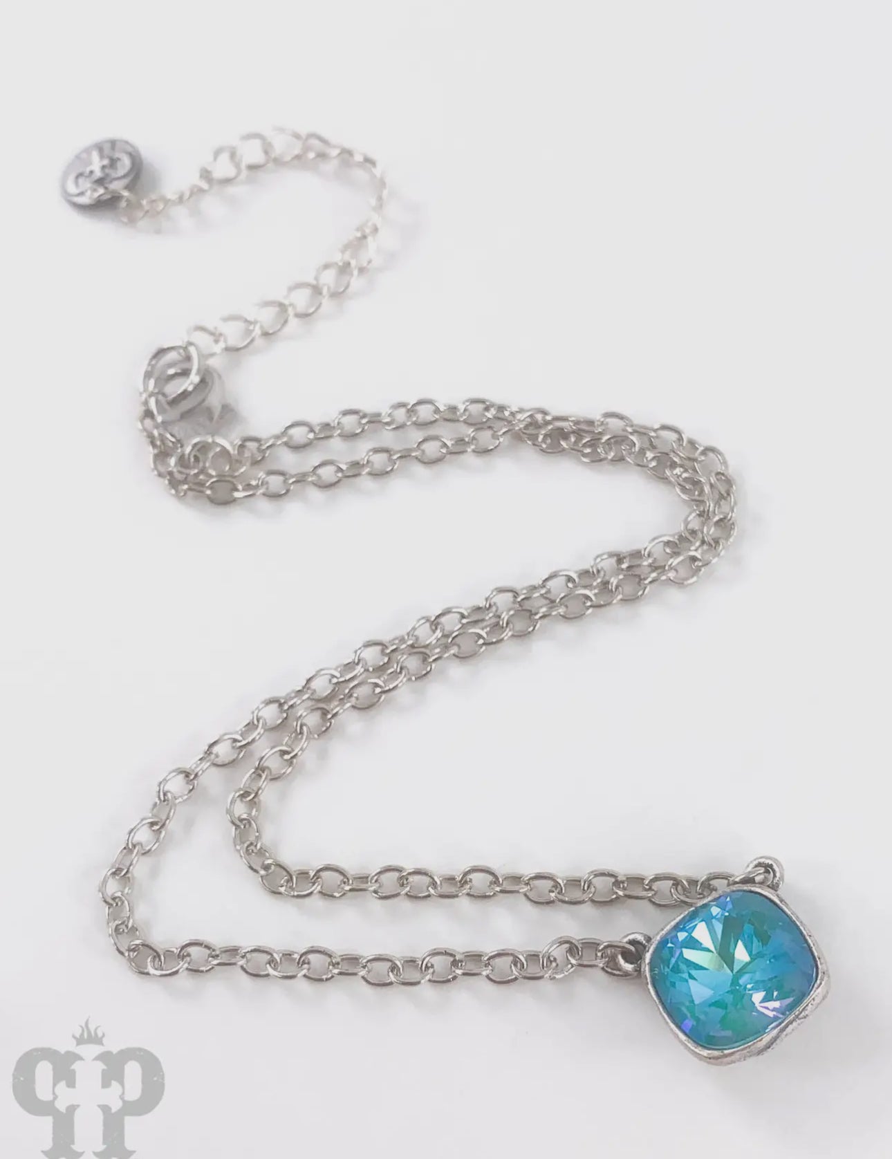 Austrian Square Crystal Chain
Necklace, 12mm