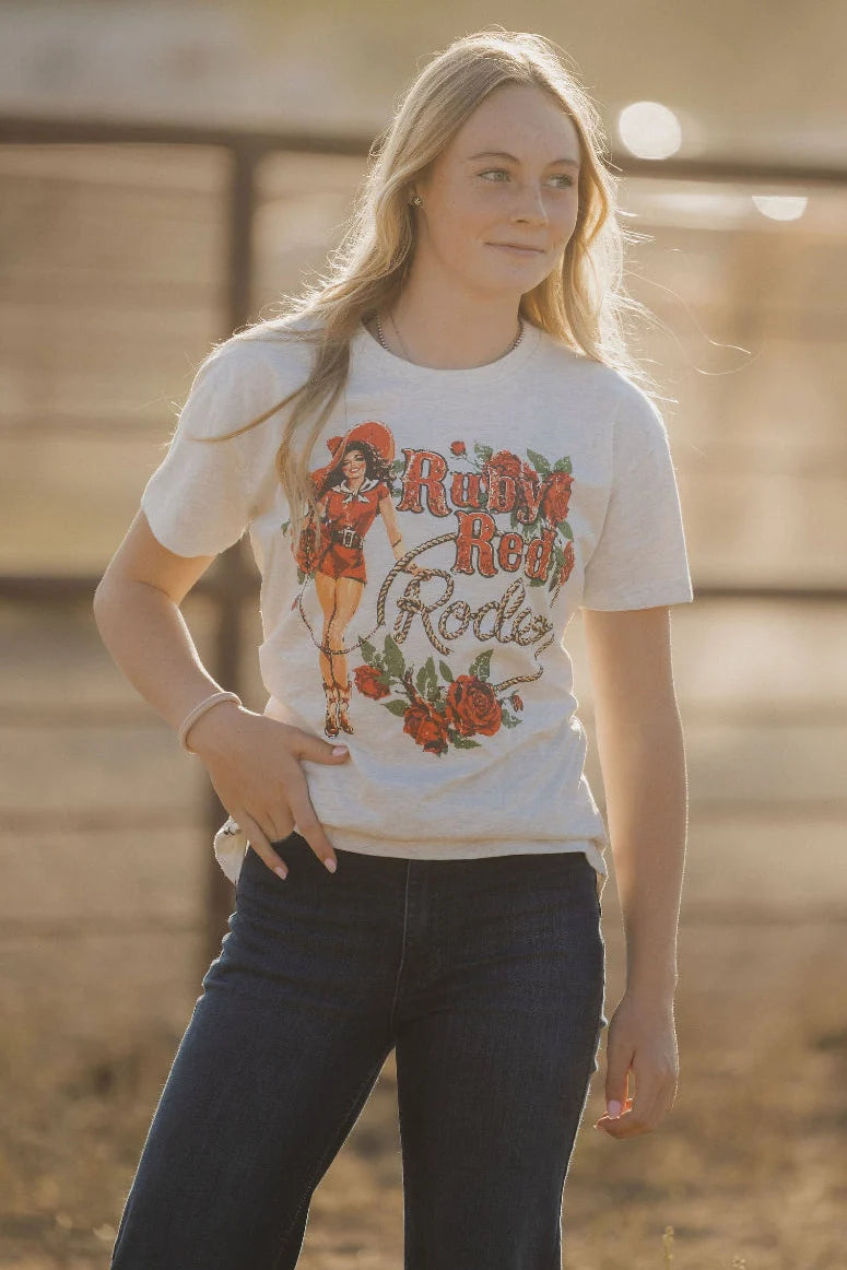 RUBY RED RODEO TEE