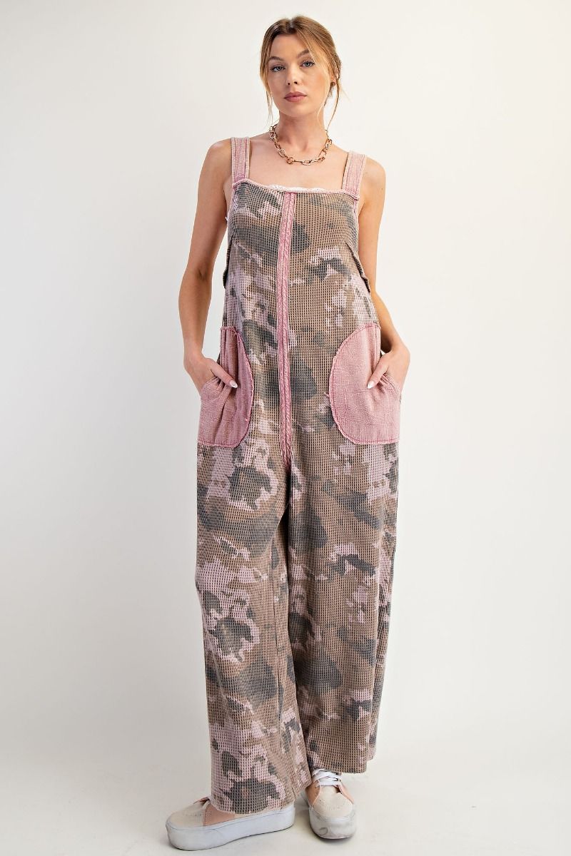 Camo Thermal Washed Jumpsuit