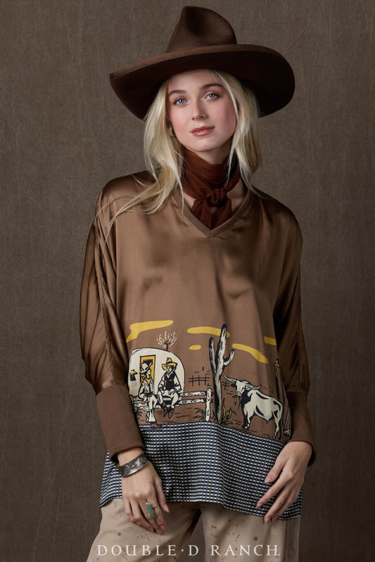 Oil Camp Poncho Top by Double D