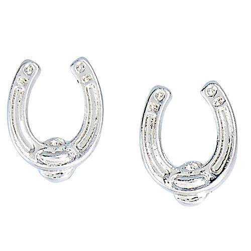 AWST Int'l Horseshoe Earrings w/Colorful Cowboy Hat Gift Box