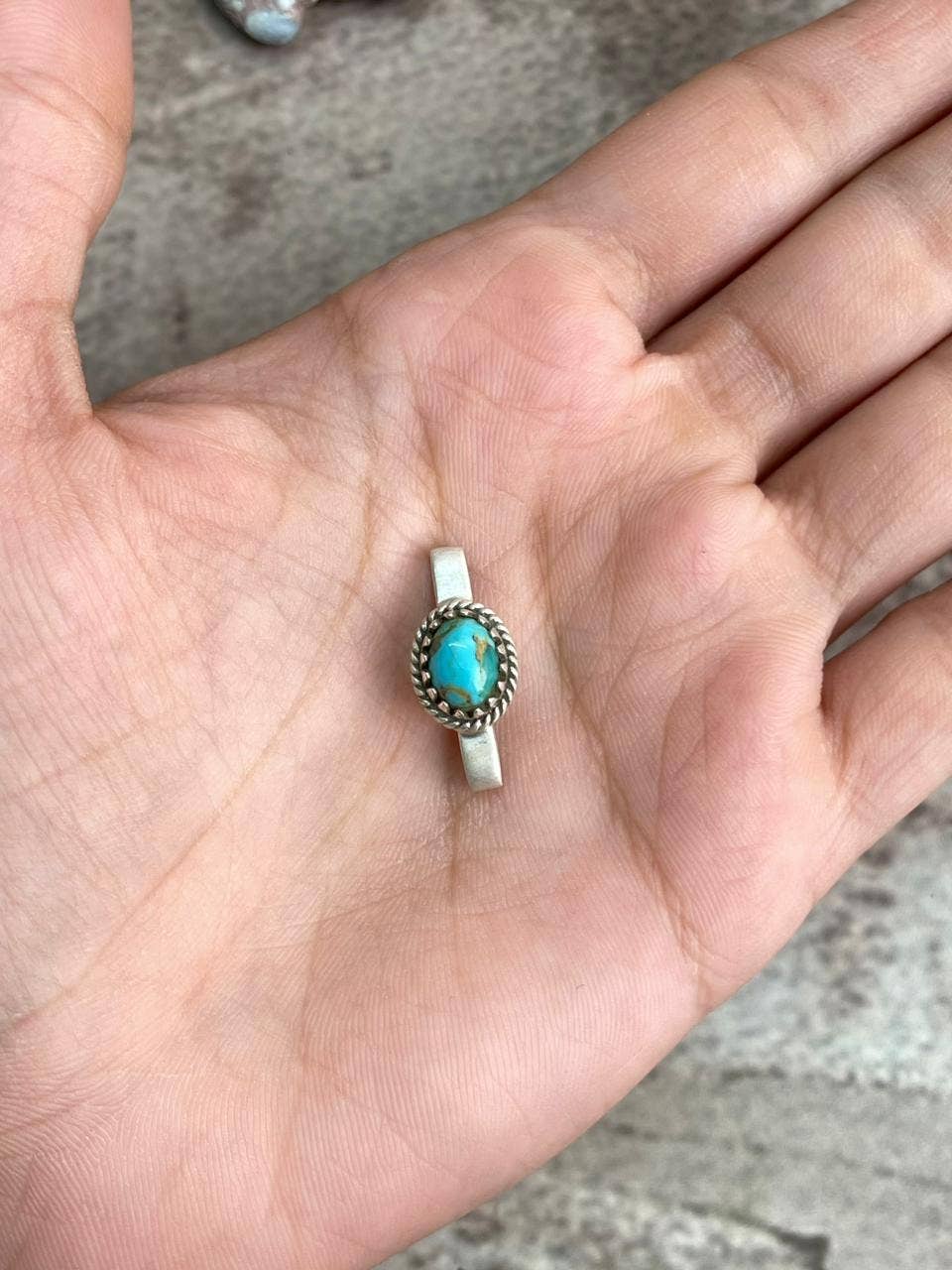 Handmade Sterling Silver Kingman Turquoise Watch Charms with Signed Nizhoni