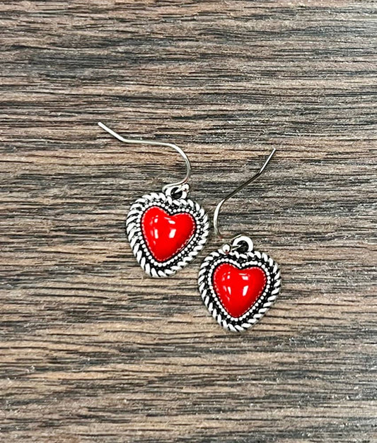 723701, 10mm Heart Stone Earrings
