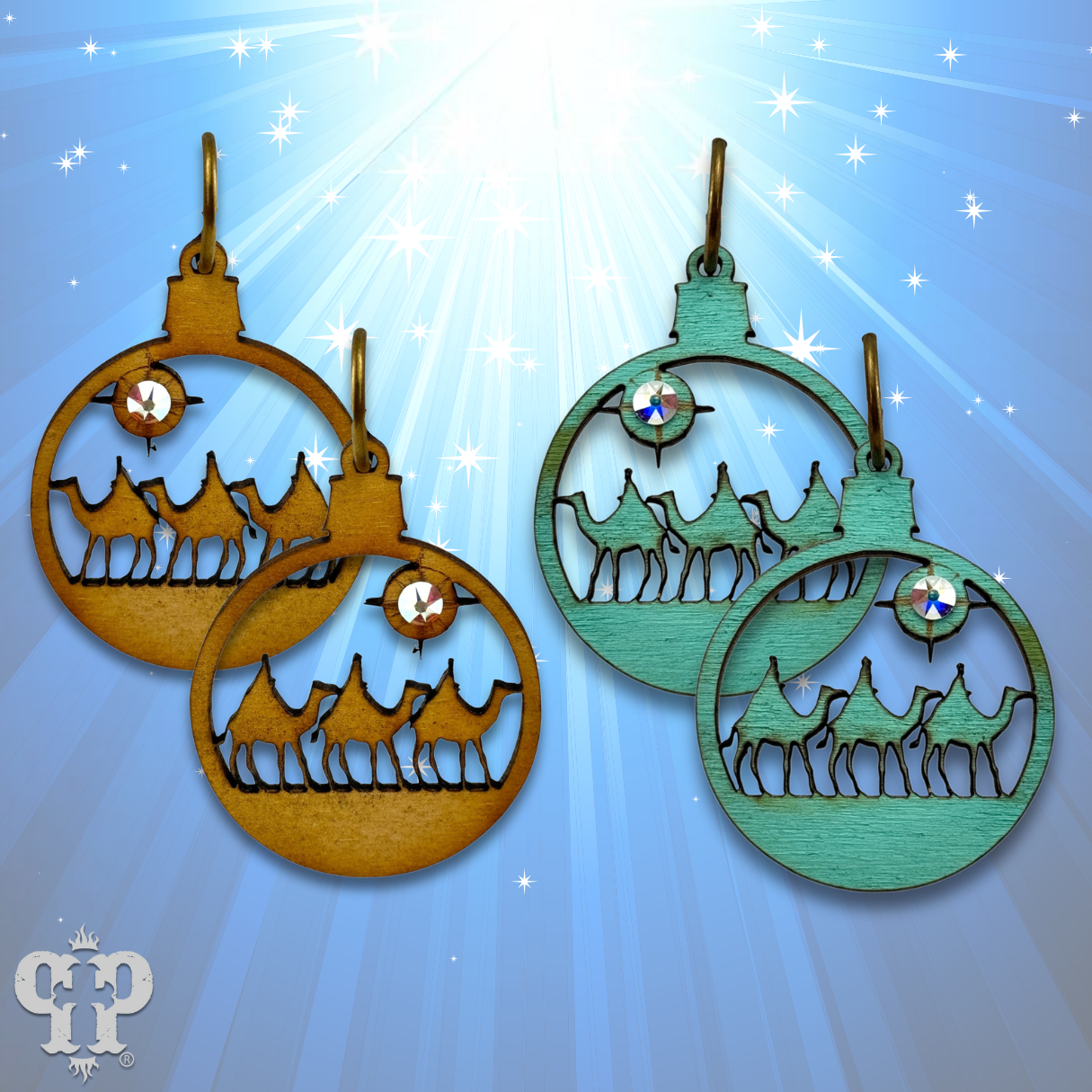 Wiseman earring with Austrian crystal