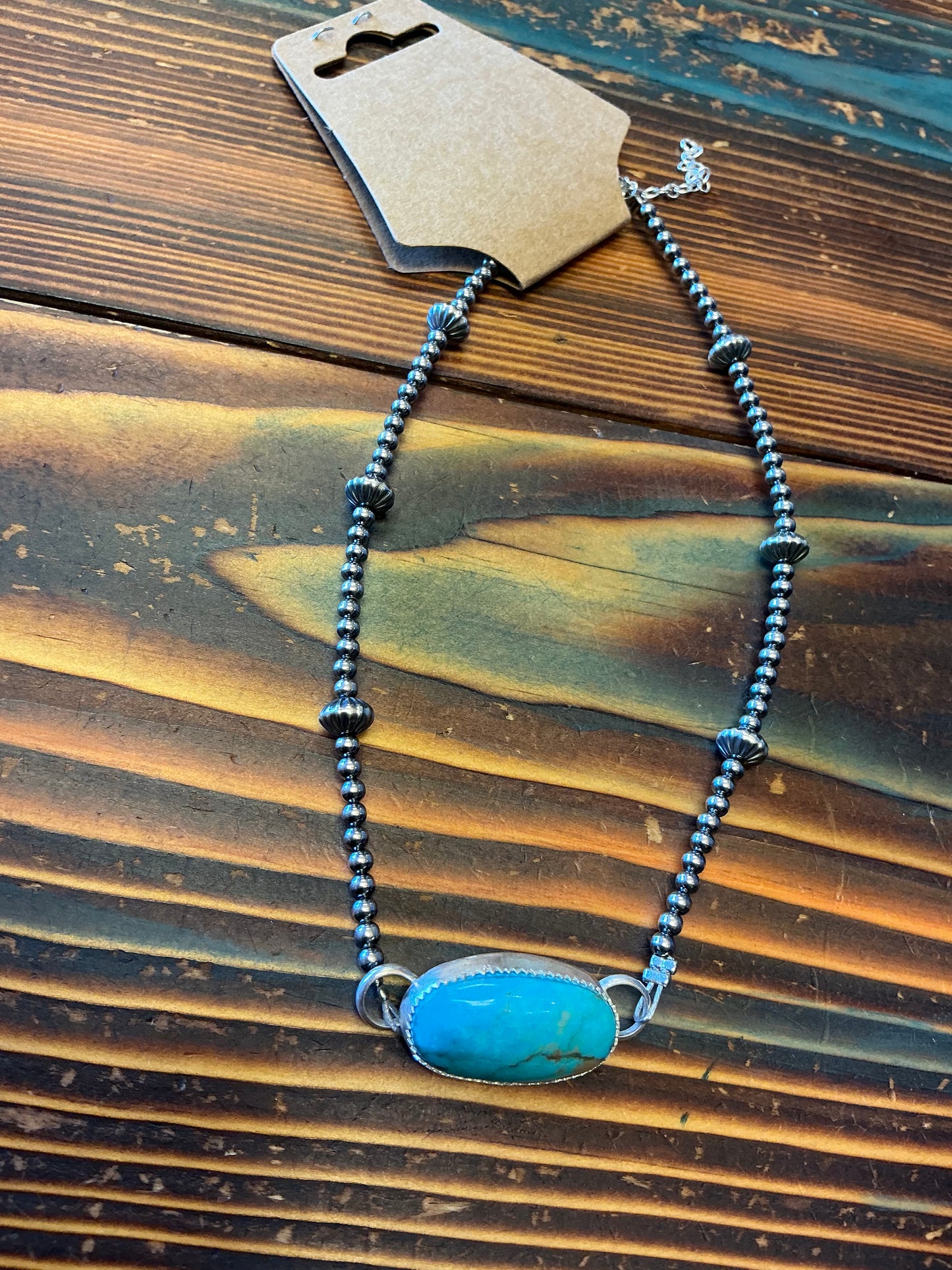 Sterling silver and turquoise choker 13” +  extender #2