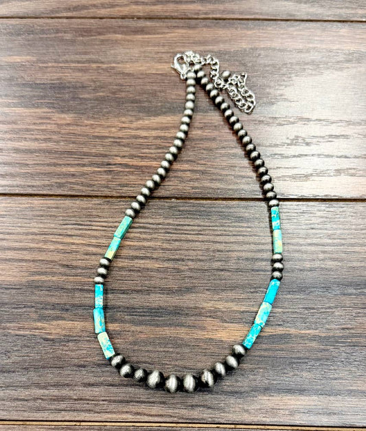 Lewisburg 18" Handmade Navajo Gemstone Necklace