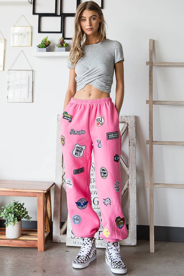 Multi Patches Jogger Pants
