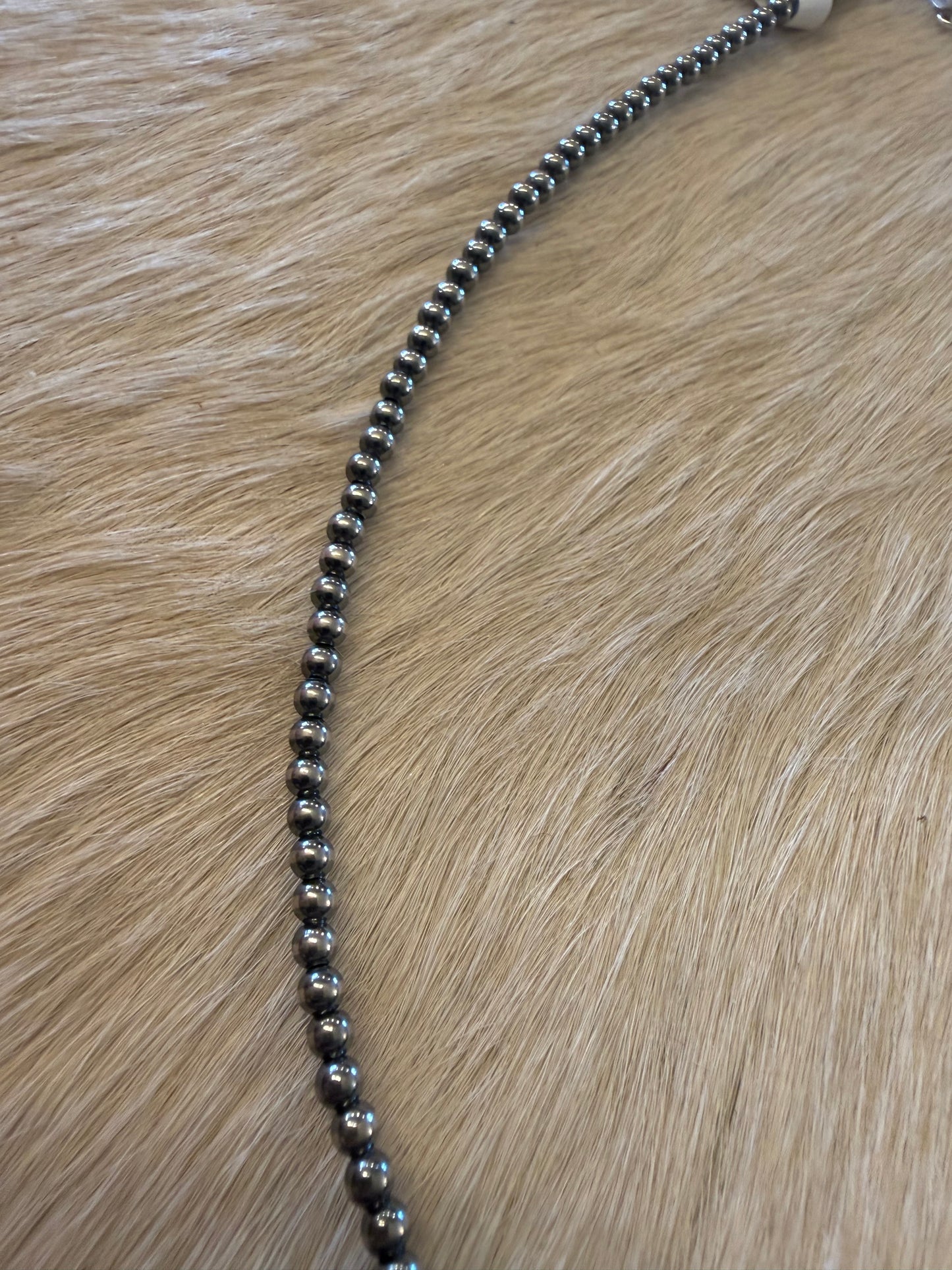 14in 3mm Sterling Silver Pearl Necklace