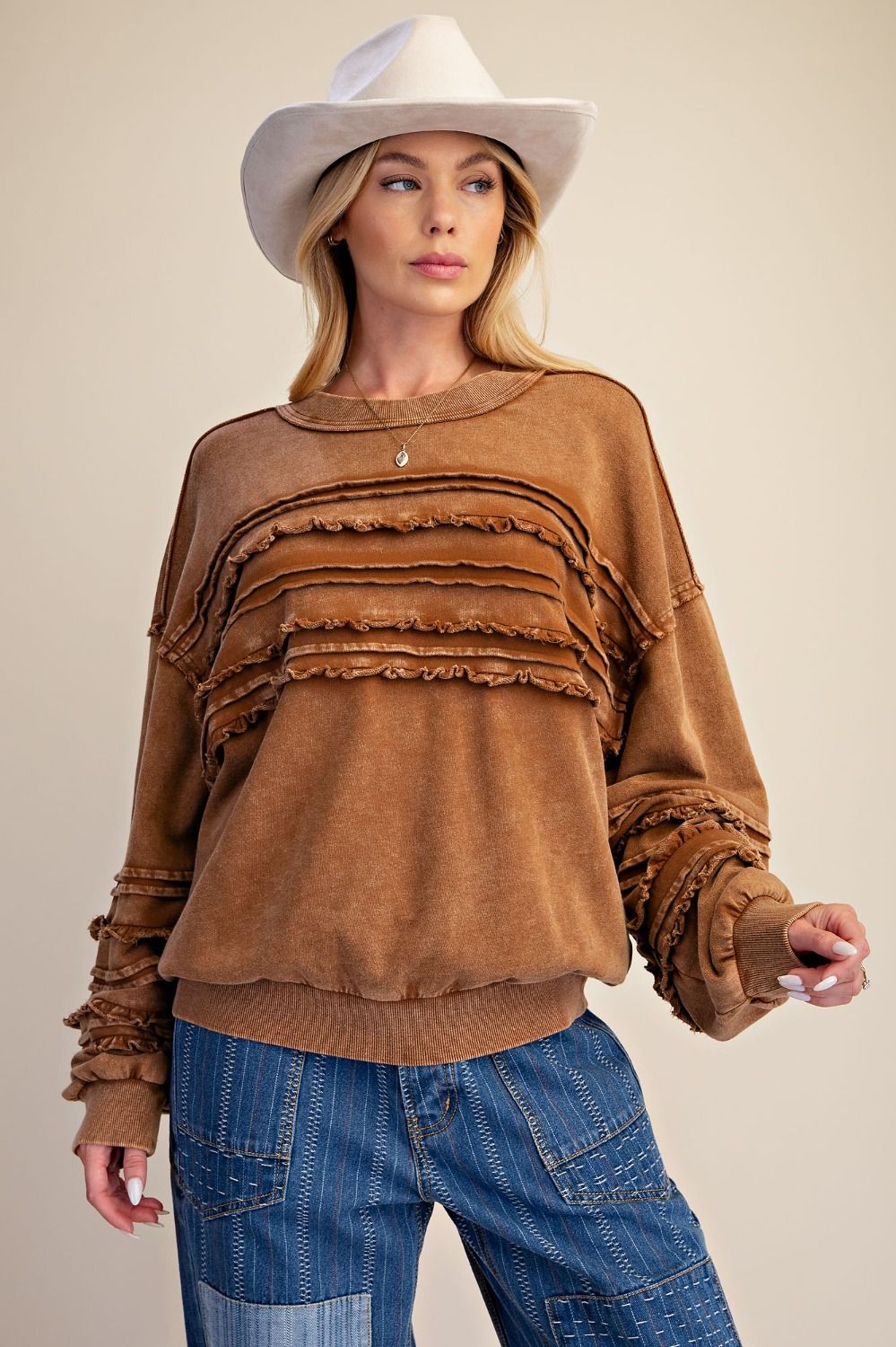 WASHED TERRY KNIT TUNIC