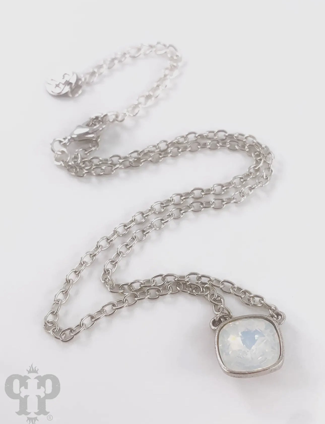 Austrian Square Crystal Chain
Necklace, 12mm