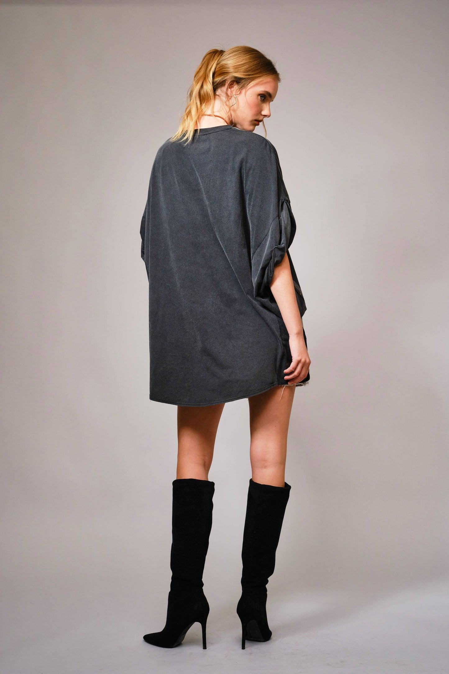 Garment Washed Western Stone T Shirt