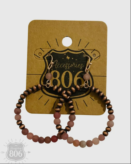 Bead and Stone Earring