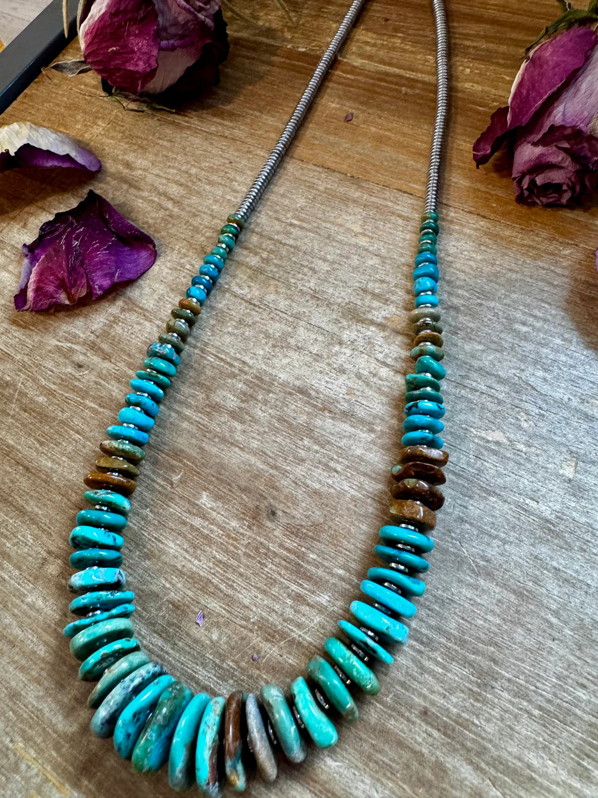 Tri-Color Turquoise & Hematite
Necklace - 23"