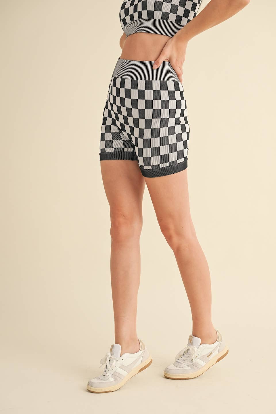 Checkmate Cropped Two Piece Set