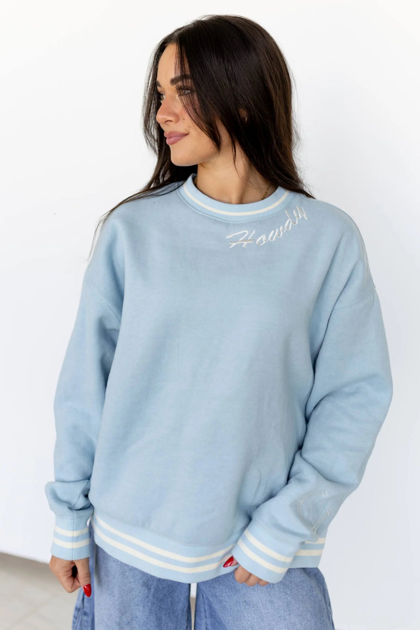Blue Howdy Sweats (Sold Separately)
