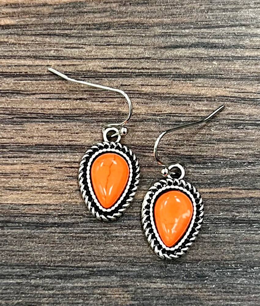 726521-1, 12mm Drop Stone Earrings