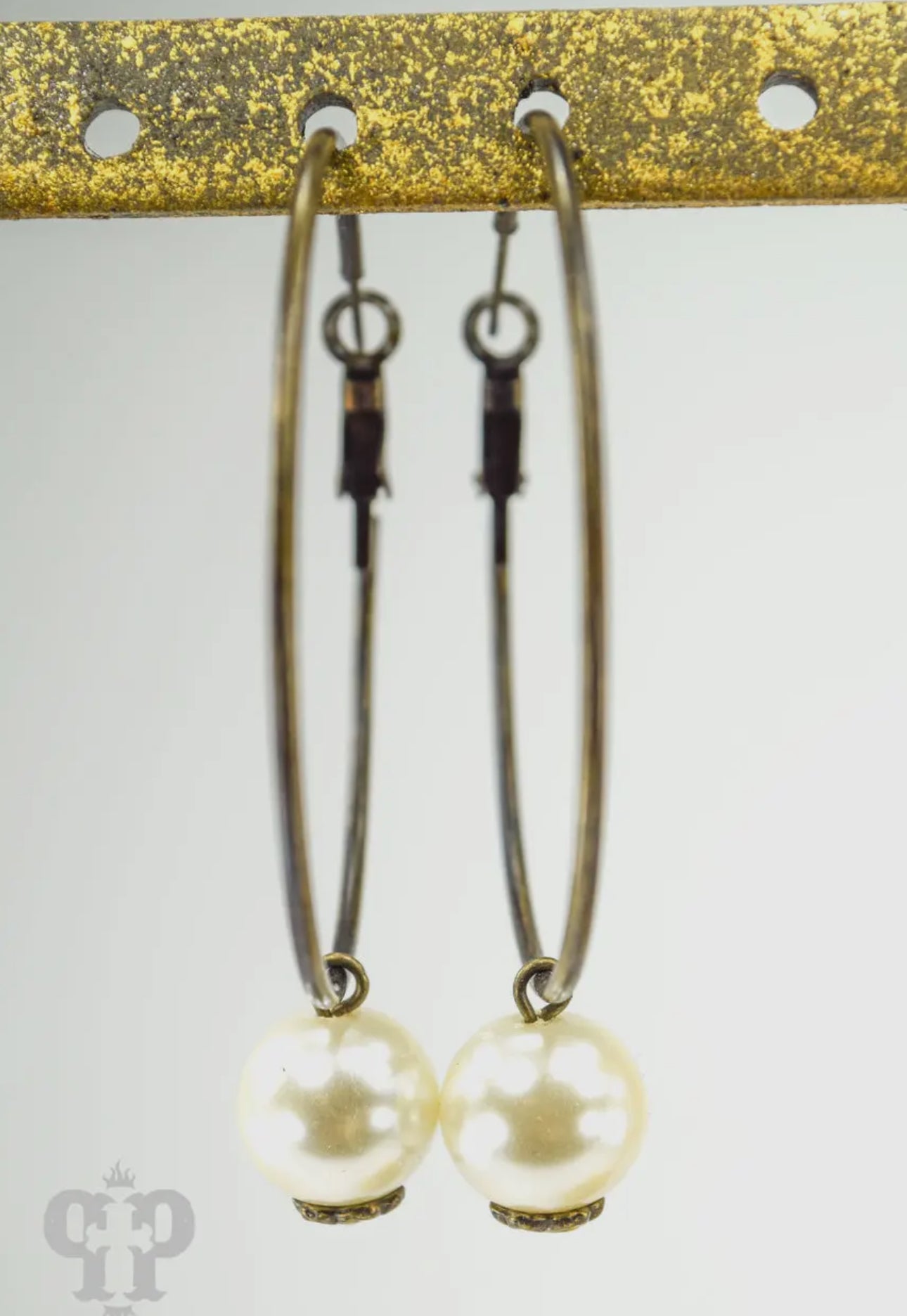 Hoop and Bead Drop Earring