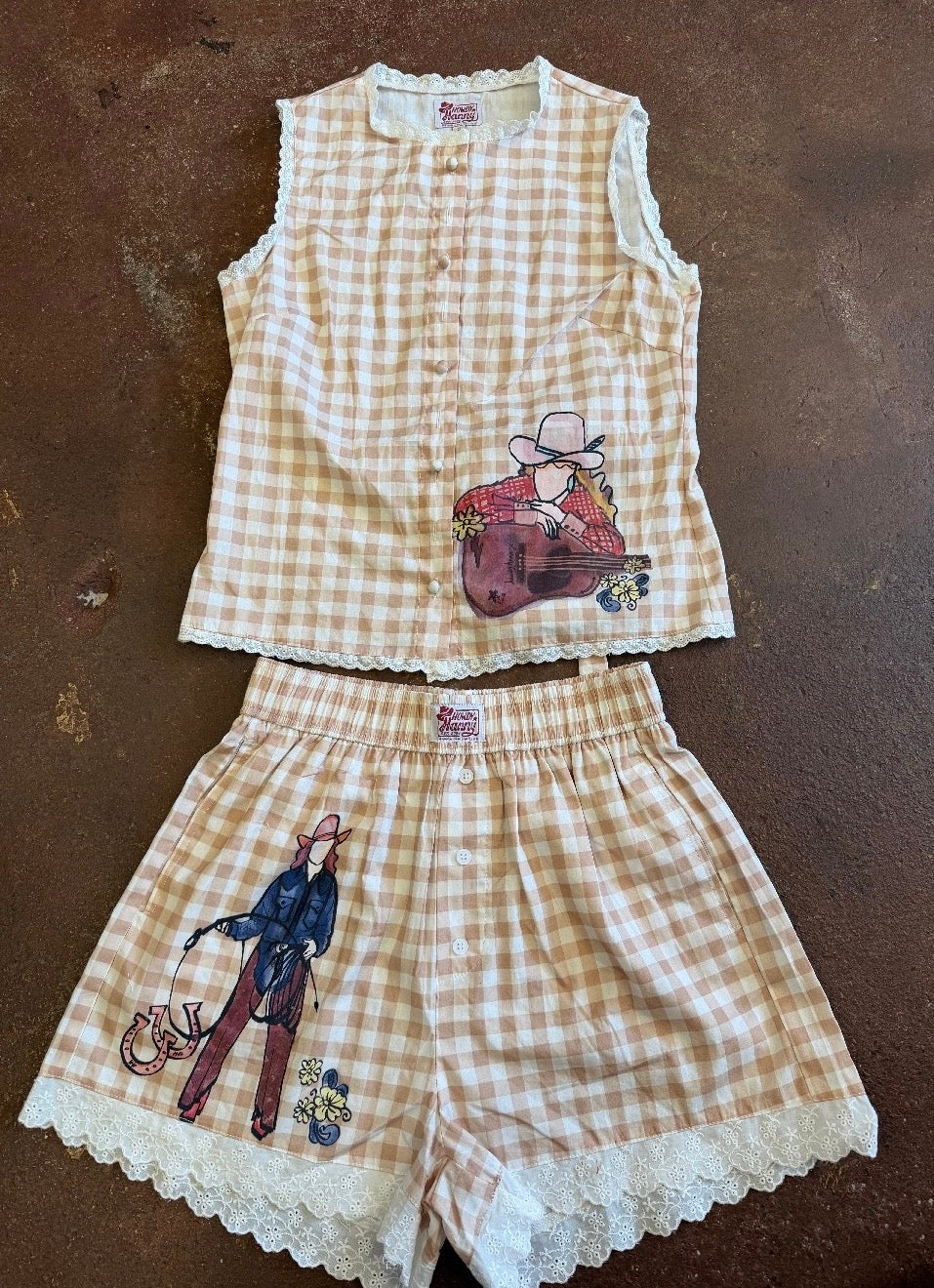 Cowgirl Gingham Short Set