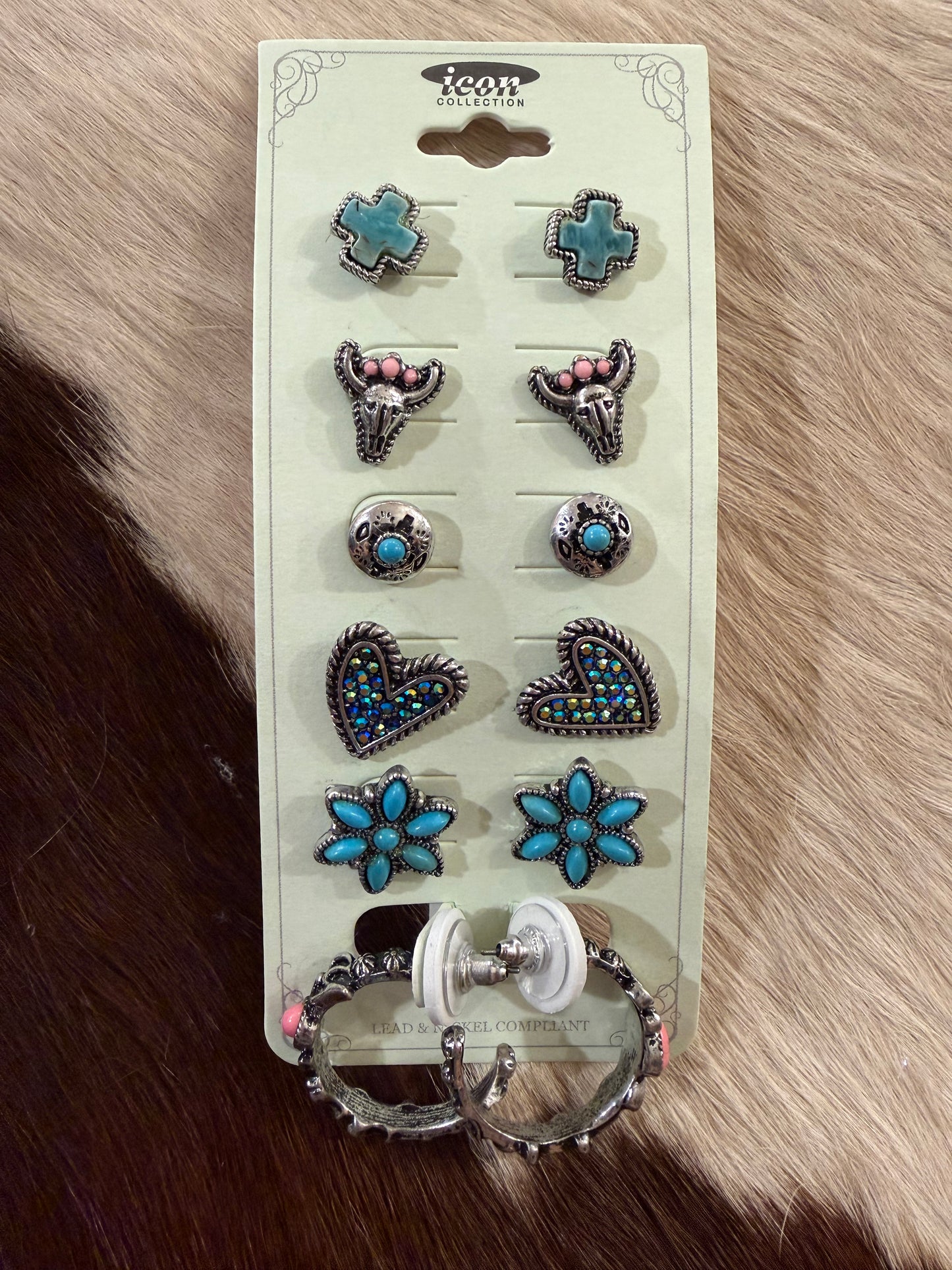 Cross Me Once Earring Set
