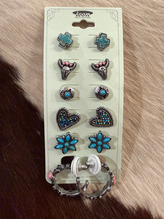 Cross Me Once Earring Set