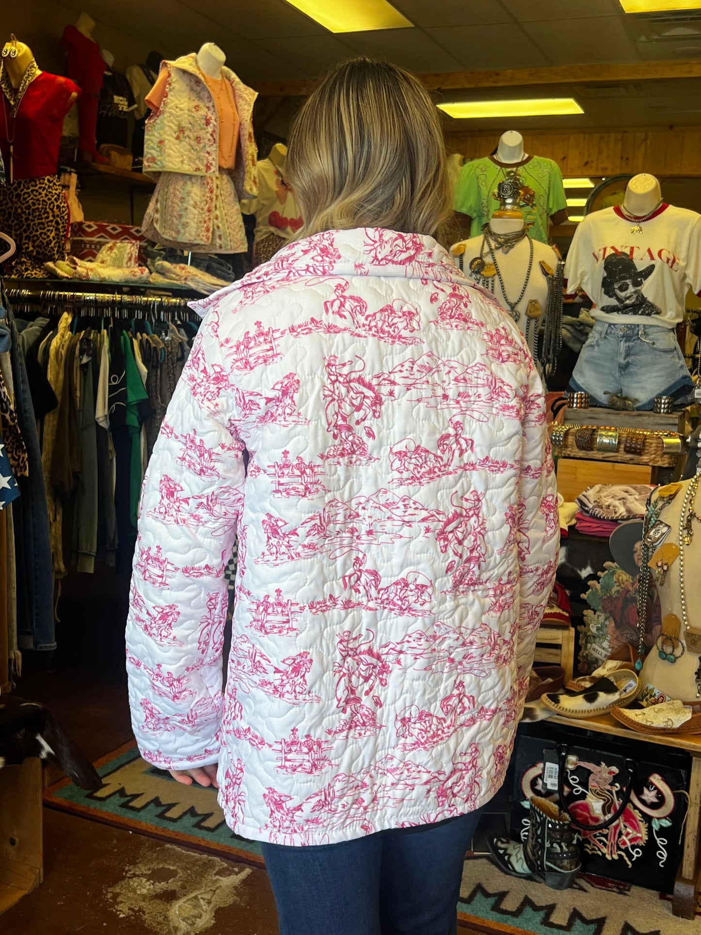 Koda Rider Fuchsia Quilted Snap Jacket