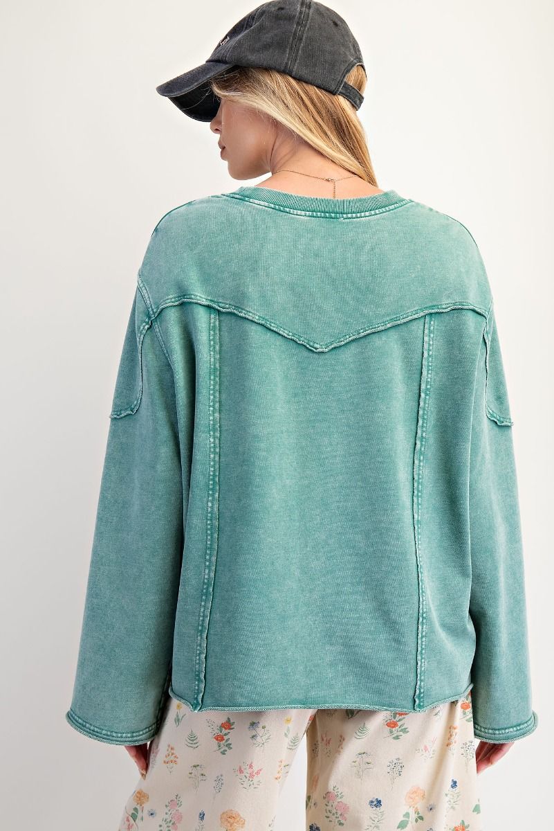 Mineral Wash Terry Pullover