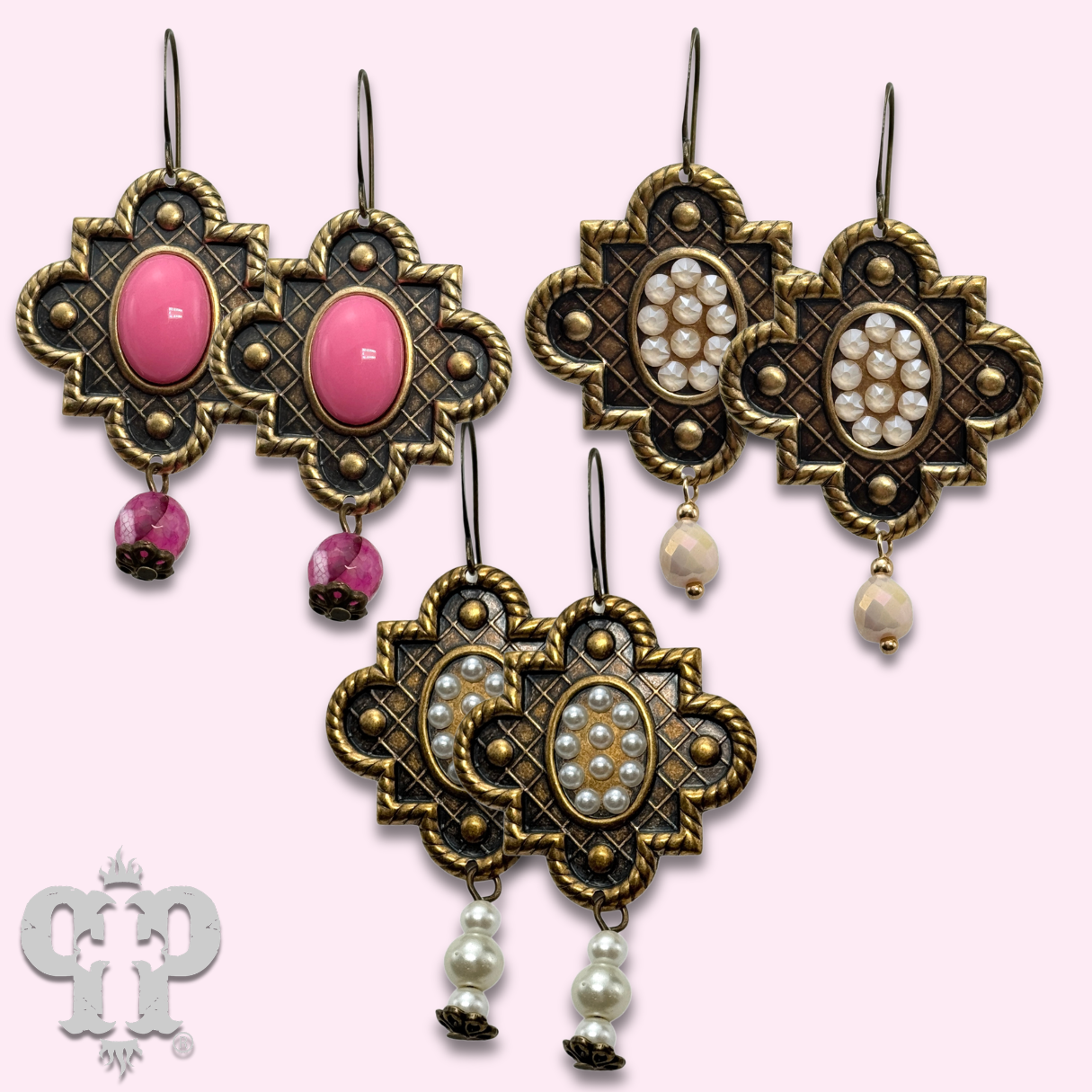 Art deco dangle chandelier earring