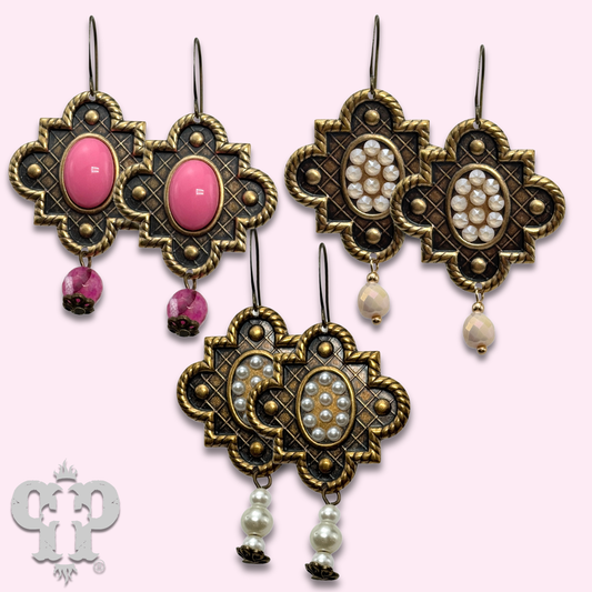 Art deco dangle chandelier earring