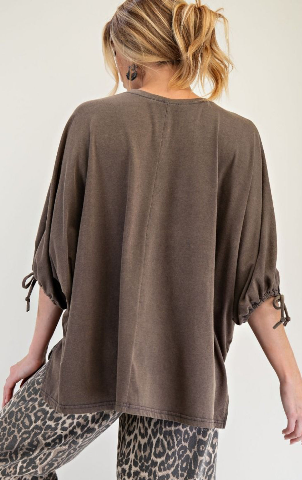 Loopy Latte Top Mineral Washed Top