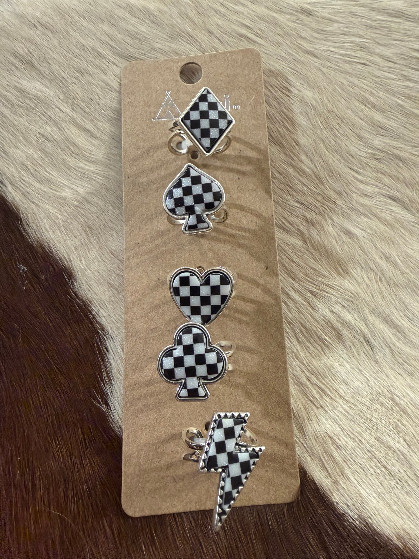 Checks Galore Ring Set