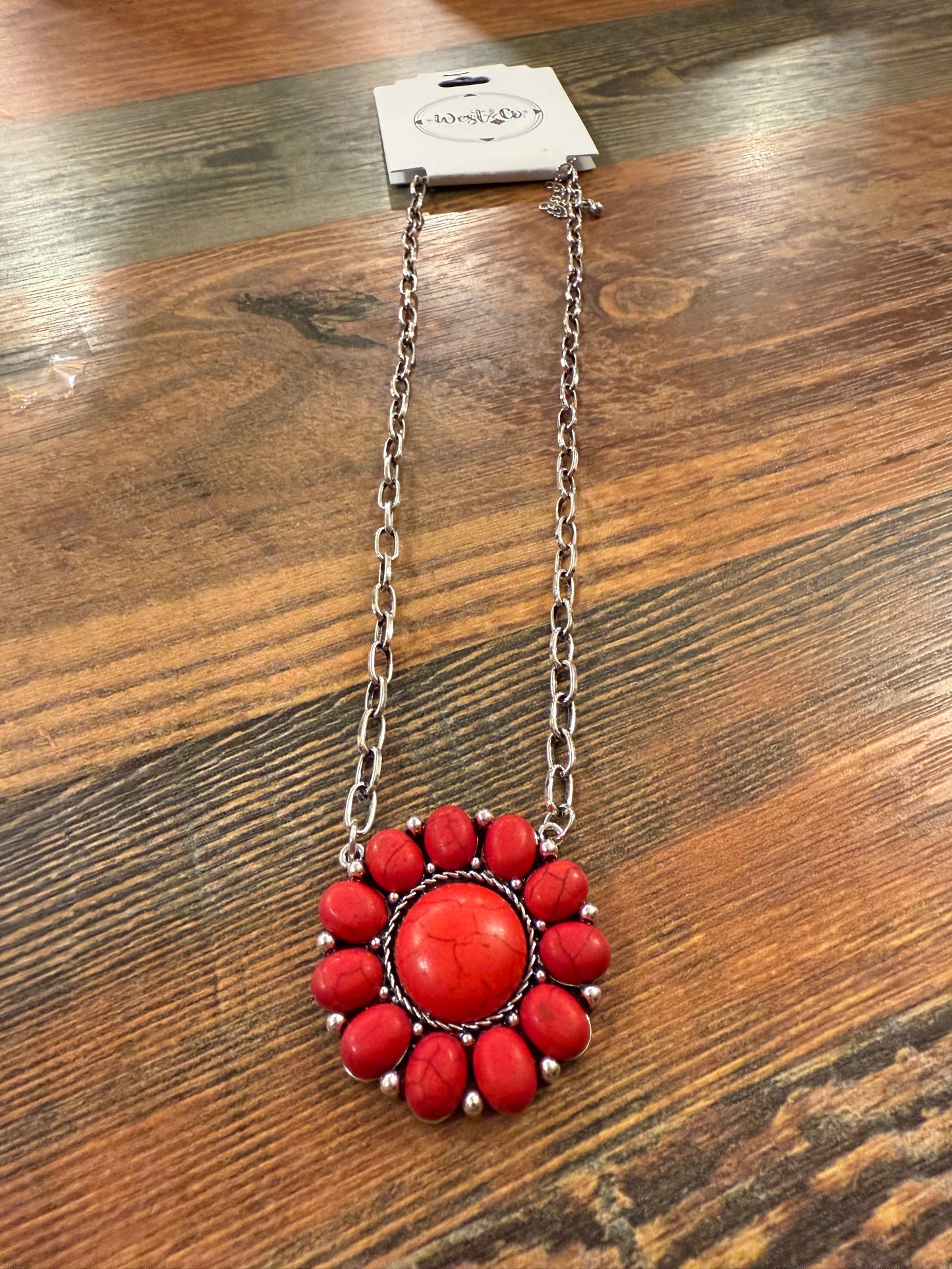 Red Concho Necklace
