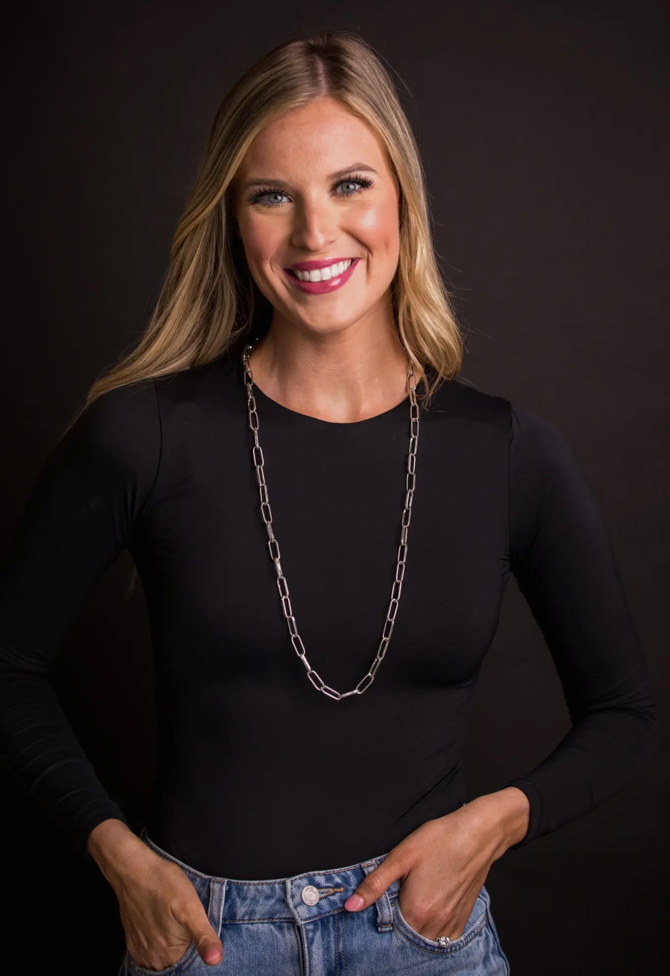 32" Multi-Way Burnished Silver Chain