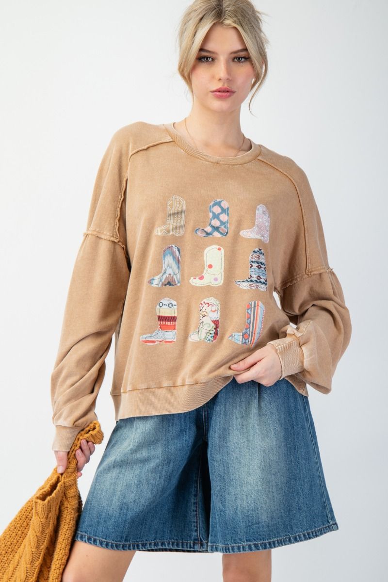 Boot Print Pull Over