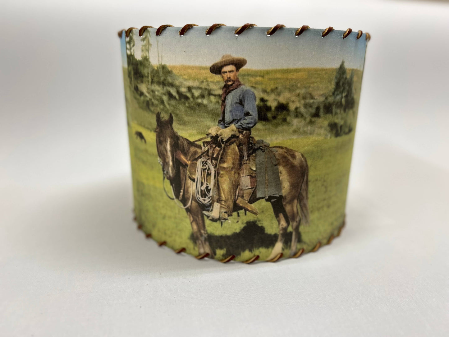 Lampshade West Texas Cowboy in Color