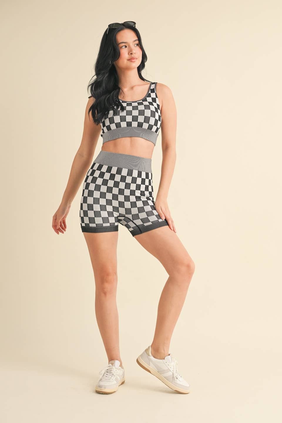 Checkmate Cropped Two Piece Set