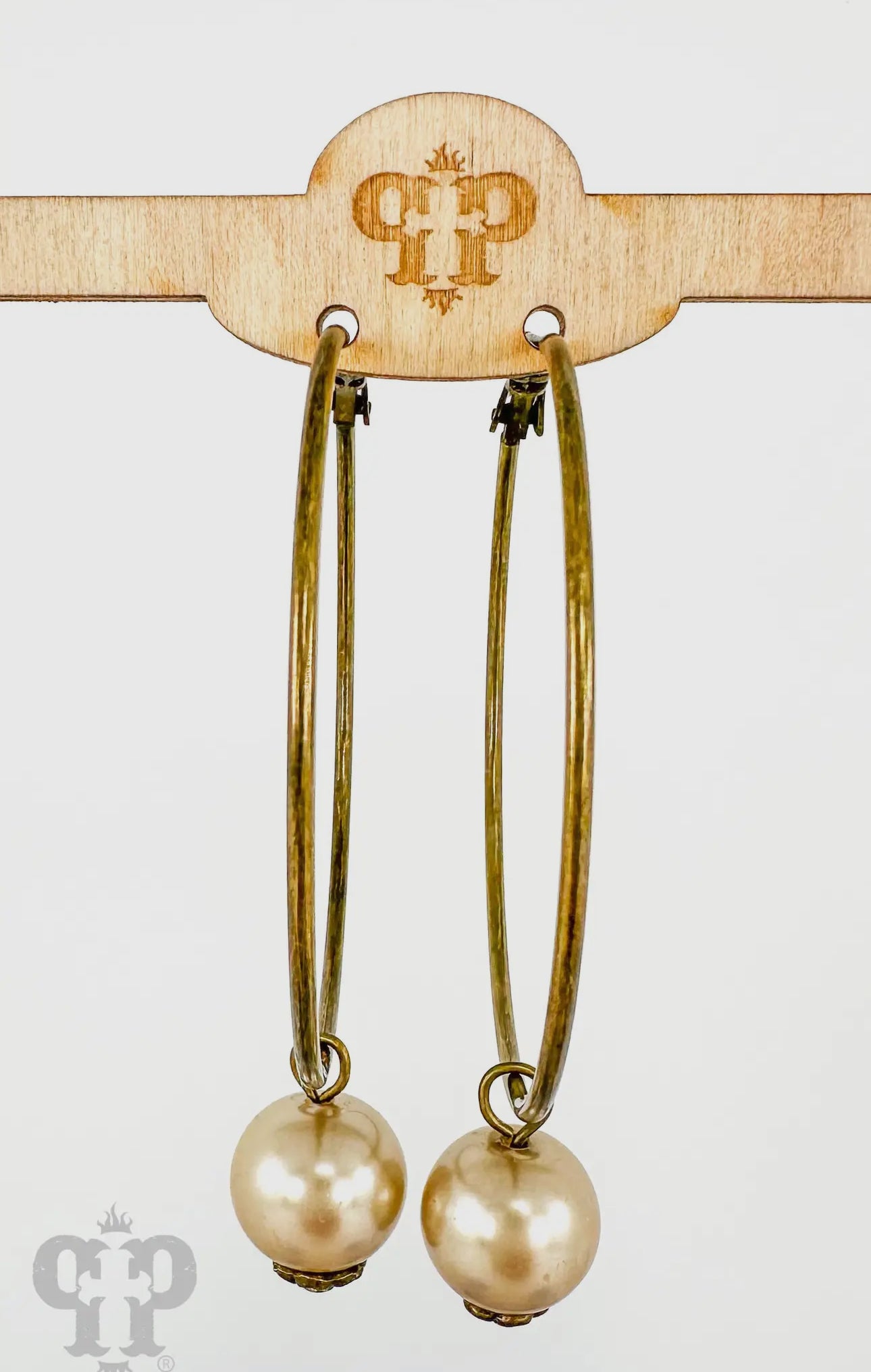 Hoop and Bead Drop Earring