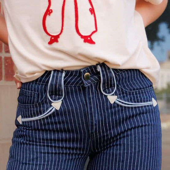 Howdy Hanny Wide Legged Pin Stripe Pant