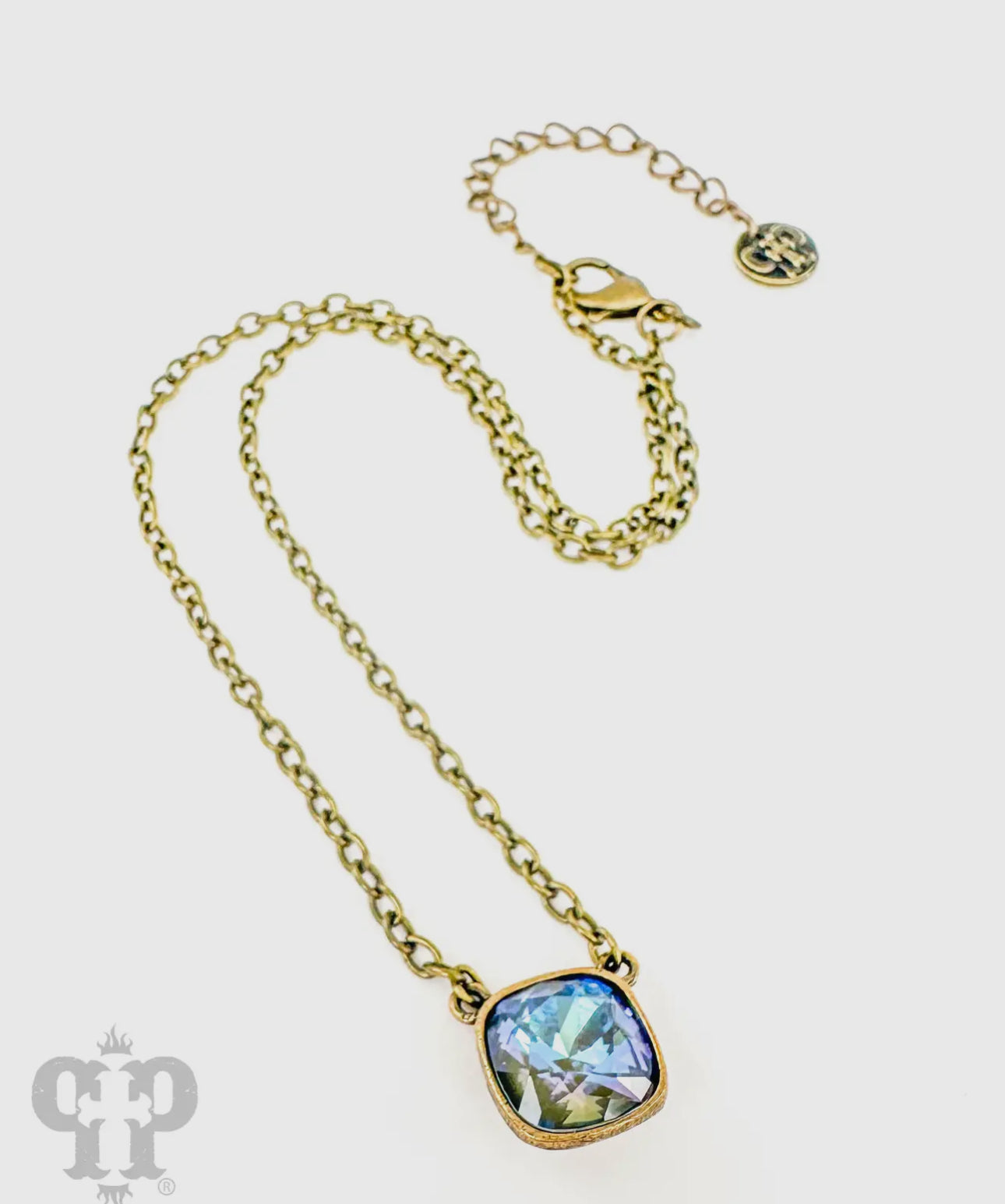 Austrian Square Crystal Chain
Necklace, 12mm