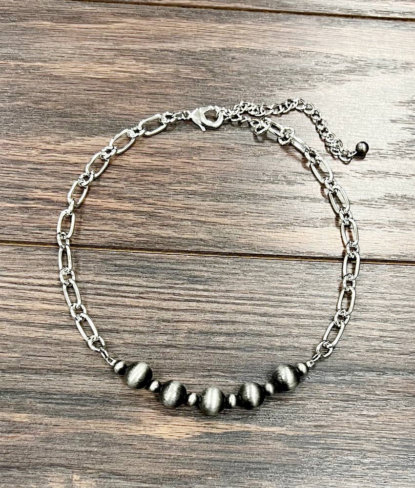 Clarksville 15" Navajo-style Western Bead Necklace
