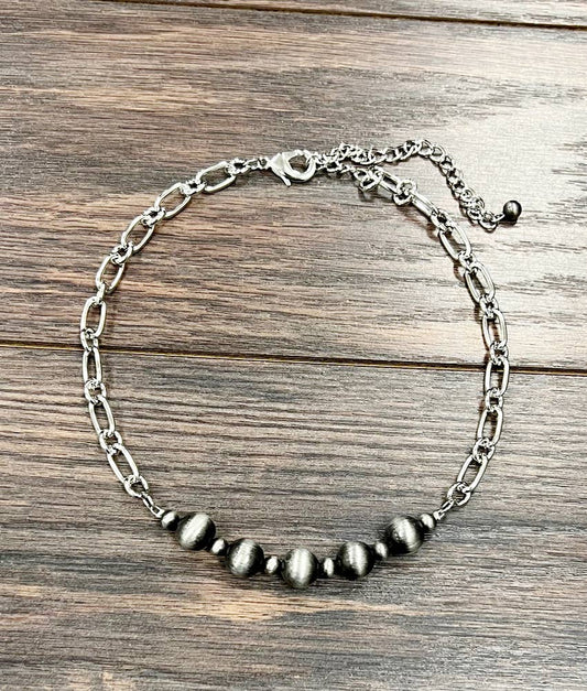 Clarksville 15" Navajo-style Western Bead Necklace