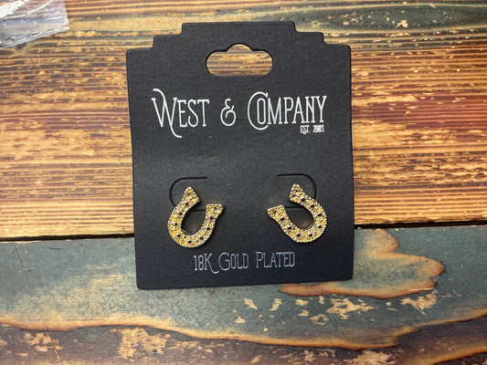 Goldie horseshoe studs