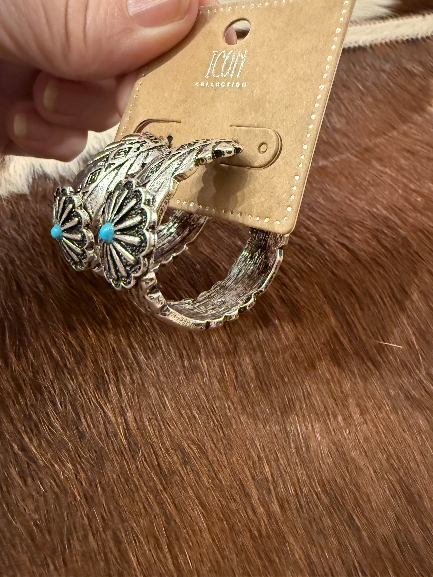 Concho Hoop Earrings