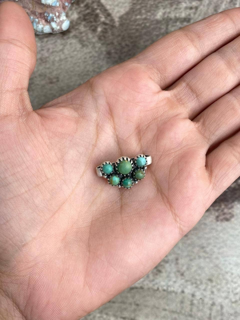 Handmade Sterling Silver Kingman Turquoise Watch Charms with Signed Nizhoni