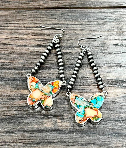 Butterfly Gemstone Earrings