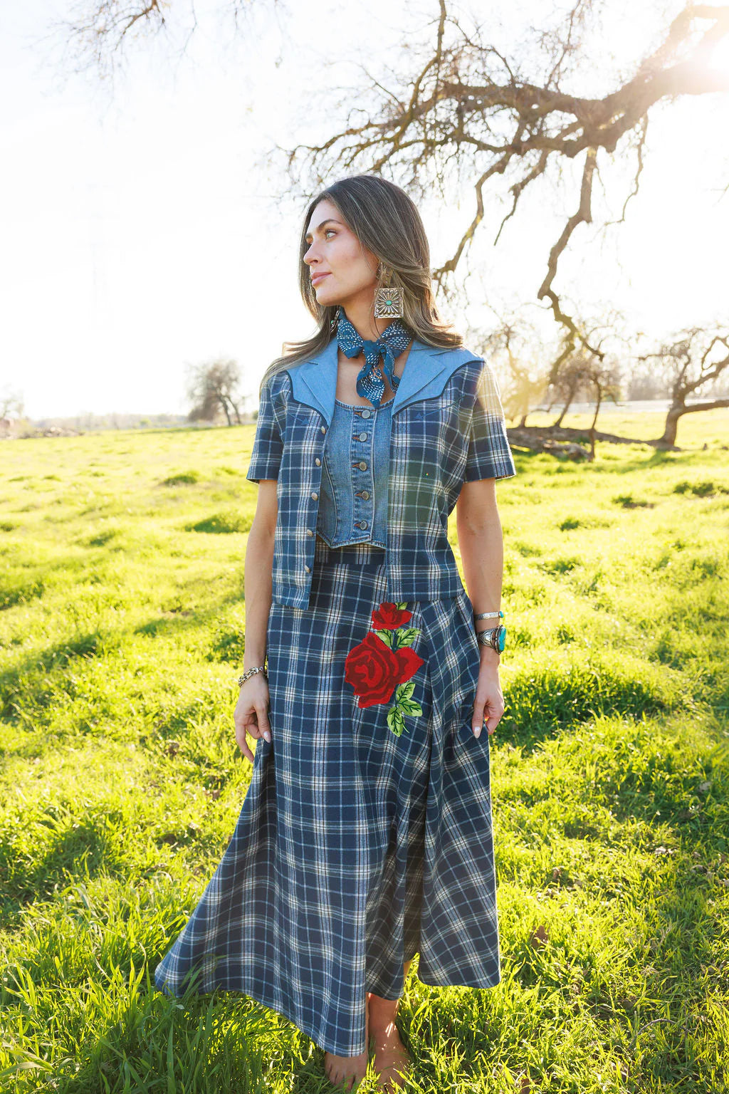 SWEET BLUE RODEO SKIRT by Rodeo Quincy